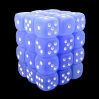 Chessex Frosted Blue & White 36 x D6 Dice Set