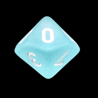 Chessex Frosted Teal & White D10 Dice