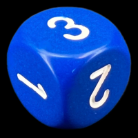 Chessex Opaque Blue & White D3 Dice