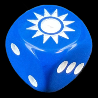 Chessex Opaque Blue WWII China Logo D6 Spot Dice
