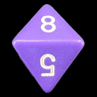 Chessex Opaque Purple & White D8 Dice
