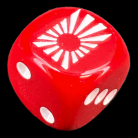 Chessex Opaque Red WWII Japan Logo D6 Spot Dice