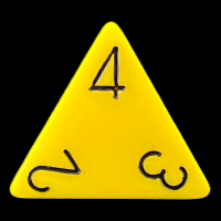 Chessex Opaque Yellow & Black D4 Dice