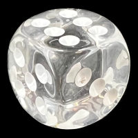 Chessex Translucent Clear & White 16mm D6 Spot Dice