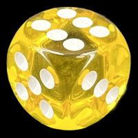 Chessex Translucent Yellow & White 16mm D6 Spot Dice