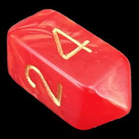 Crystal Caste Pearl Red D4 Dice