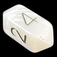 Crystal Caste Pearl White D4 Dice