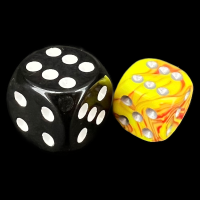 D&G Toxic Ooze Yellow & Red 12mm D6 Spot Dice