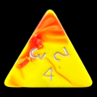 D&G Toxic Ooze Yellow & Red D4 Dice