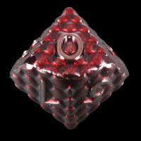 TDSO Metal Black & Red Dragon Scale D10 Dice