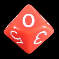 Role 4 Initiative Opaque Red & White D10 Dice 2022