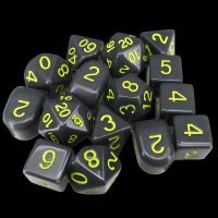Role 4 Initiative Opaque Grey & Gold 15 Dice Polyset