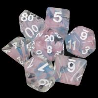 TDSO Ribbon Pink Butterfly 7 Dice Polyset