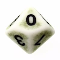 TDSO Opaque Antique Ghostly Green D10 Dice