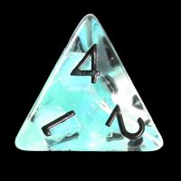 TDSO Teal Dragon Scale & Black D4 Dice