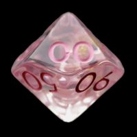 TDSO Encapsulated Flower Baby Pink Percentile Dice