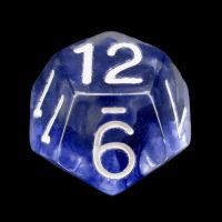 Role 4 Initiative Diffusion Blue Ink & White D12 Dice