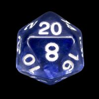 Role 4 Initiative Diffusion Blue Ink & White D20 Dice