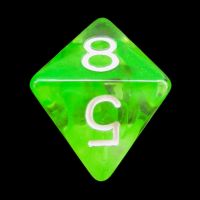 Role 4 Initiative Diffusion Slime Green & White D8 Dice