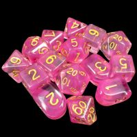 Role 4 Initiative Diffusion Rose Gold15 Dice Polyset with Arch D4s