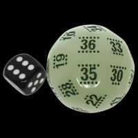Tessellations Opaque Green JUMBO 27mm Numerically Balanced D30 Dice
