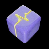 Impact Opaque Purple & Yellow Pulse - Fudge Fate D6 Dice