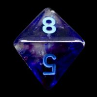 Chessex Nebula Nocturnal & Blue Luminary Glow In Dark D8 Dice