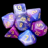 TDSO Gothic Script Rose Gold 7 Dice Polyset