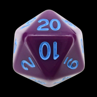 Role 4 Initiative Opaque Dark Purple & Light Blue D20 Dice 2022