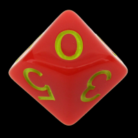 Role 4 Initiative Opaque Red & Yellow D10 Dice