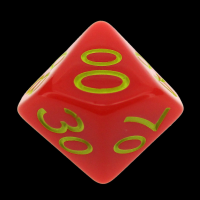 Role 4 Initiative Opaque Red & Yellow Percentile Dice 2022