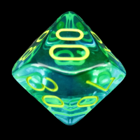 Chessex Gemini Translucent Green & Teal Percentile Dice