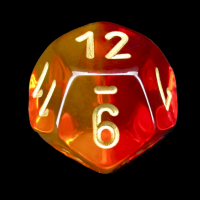 Chessex Gemini Translucent Red & Yellow D12 Dice