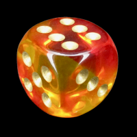 Chessex Gemini Translucent Red & Yellow 16mm D6 Spot Dice