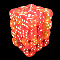 Chessex Gemini Translucent Red & Yellow 36 x D6 Dice Set
