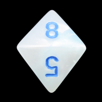 Chessex Gemini Pearl Turquoise & White D8 Dice