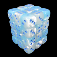 Chessex Gemini Pearl Turquoise & White 36 x D6 Dice Set