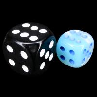 Chessex Gemini Pearl Turquoise & White 12mm D6 Spot Dice