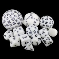 Opaque White Complete 13 Dice Set