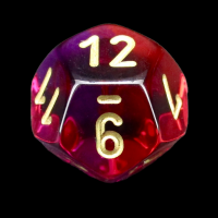 Chessex Gemini Translucent Red & Violet D12 Dice