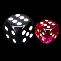 Chessex Gemini Translucent Red & Violet 12mm D6 Spot Dice