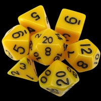 TDSO Opaque Yellow 7 Dice Polyset