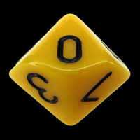 TDSO Opaque Yellow D10 Dice