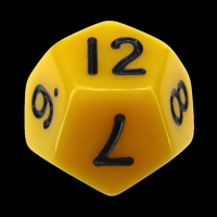 TDSO Opaque Yellow D12 Dice