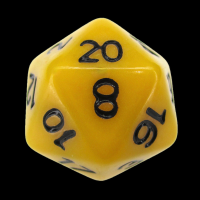 TDSO Opaque Yellow D20 Dice