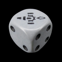 CLEARANCE Opaque Grey with Black Firefly D6 Spot Dice OOP