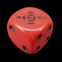 CLEARANCE Opaque Red with Black Firefly D6 Spot Dice OOP