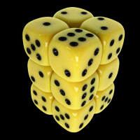 TDSO Opaque Yellow 12 x D6 Dice Set