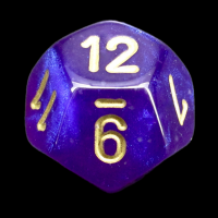 Chessex Borealis Royal Purple & Gold Luminary D12 Dice