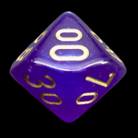Chessex Borealis Royal Purple & Gold Luminary Percentile Dice